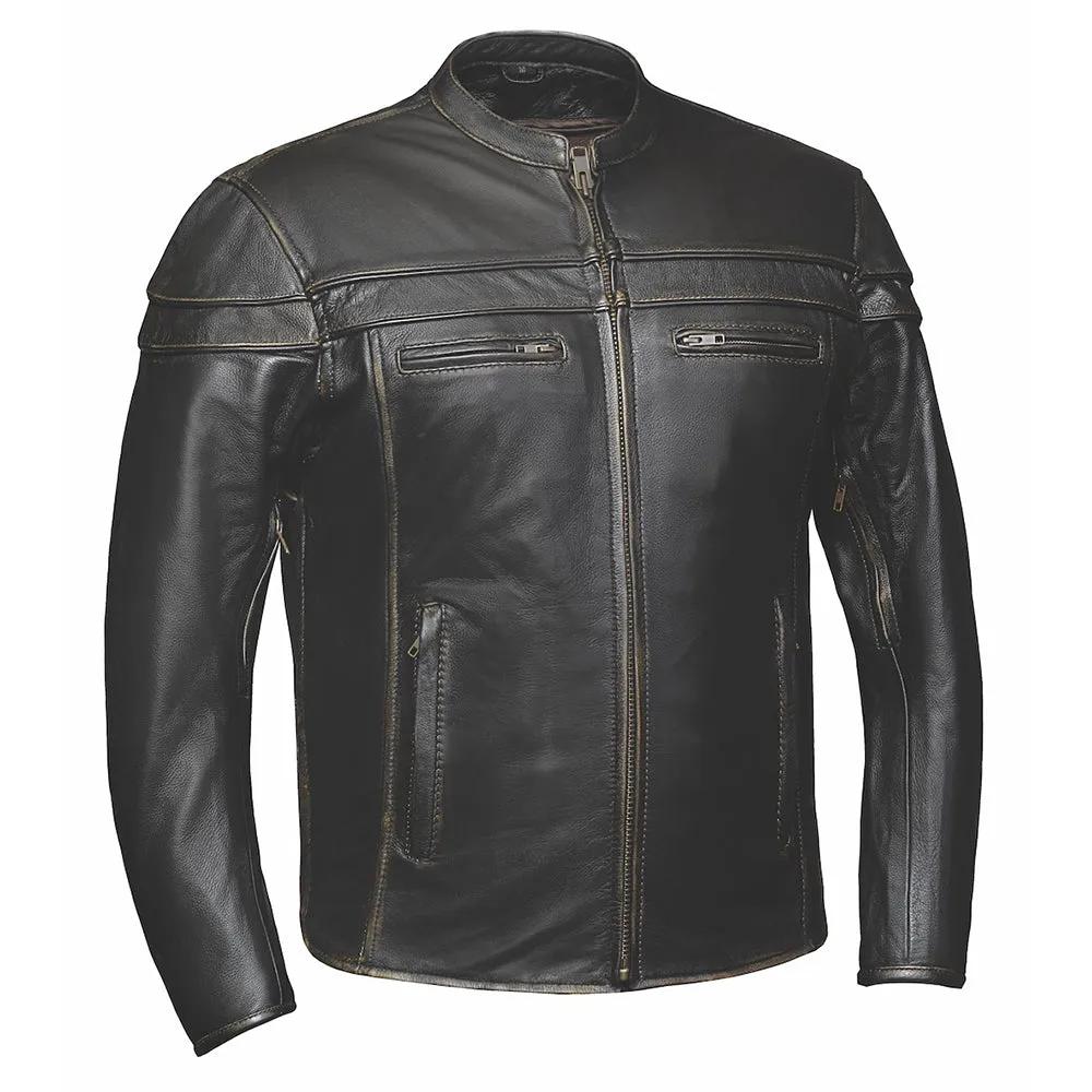 Style 6037 is a Men's Ultra Leather Jacket by Unik Ultra in Distressed Brown and it offers a blend of rugged style with practical features for everyday wear.
