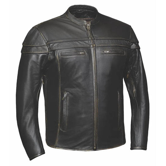 Style 6037 is a Men's Ultra Leather Jacket by Unik Ultra in Distressed Brown and it offers a blend of rugged style with practical features for everyday wear.