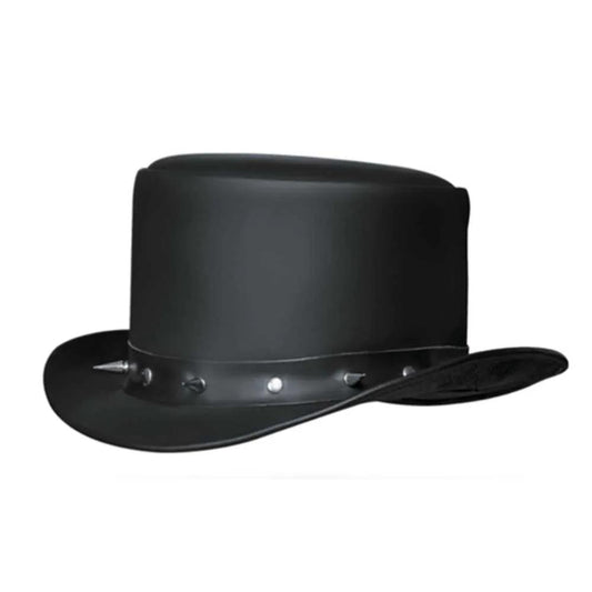 Elevate your attire with the Men's Premium Cowhide Leather Top Hat, a symbol of sophistication and timeless style.