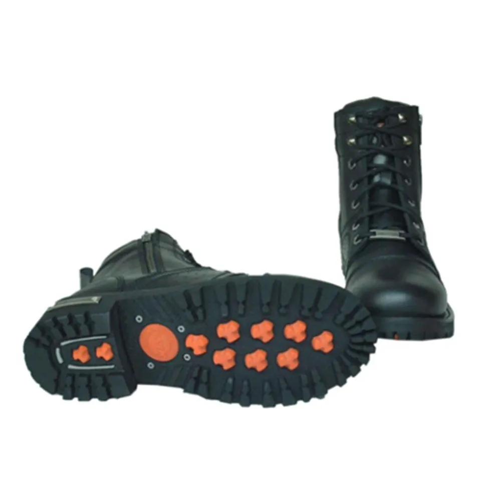 These motorcycle leather boots are crafted for the discerning rider who demands both style and functionality. Built to withstand the rigors of the open road while providing unparalleled comfort, they are a testament to quality craftsmanship and modern design.