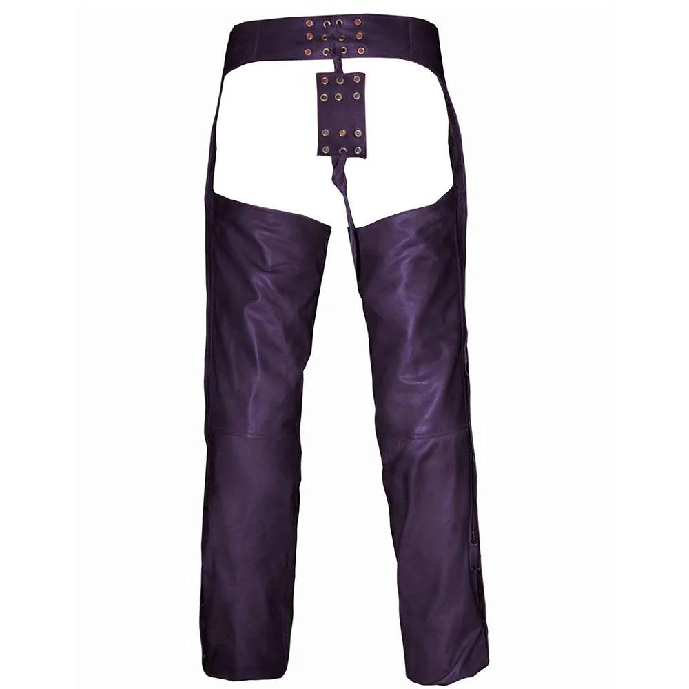Ladies Premium Lambskin Leather Chaps -Storm