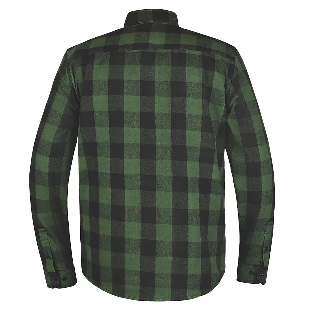 Unik Riding Gear blends classic style with rugged functionality. Crafted from high-quality cotton and designed in Pakistan, this shirt features a striking black and green color scheme that complements its robust construction.
