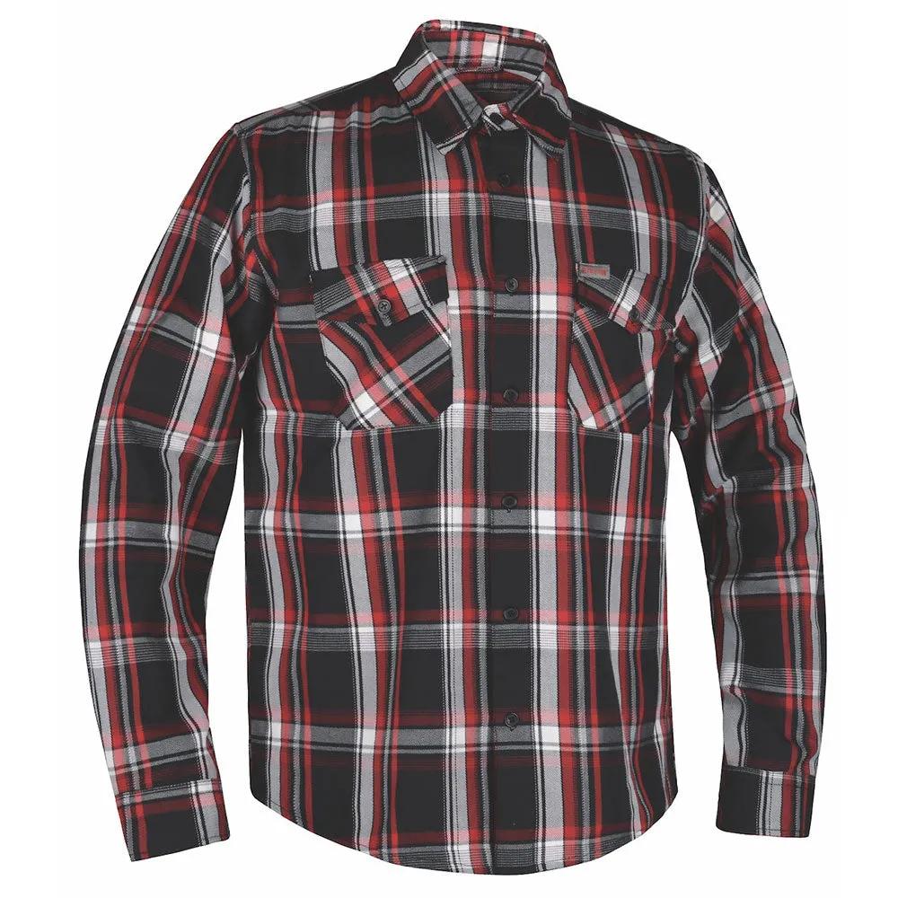 TW218.00 - MENS BLACK AND RED FLANNEL SHIRT - Unik International Inc