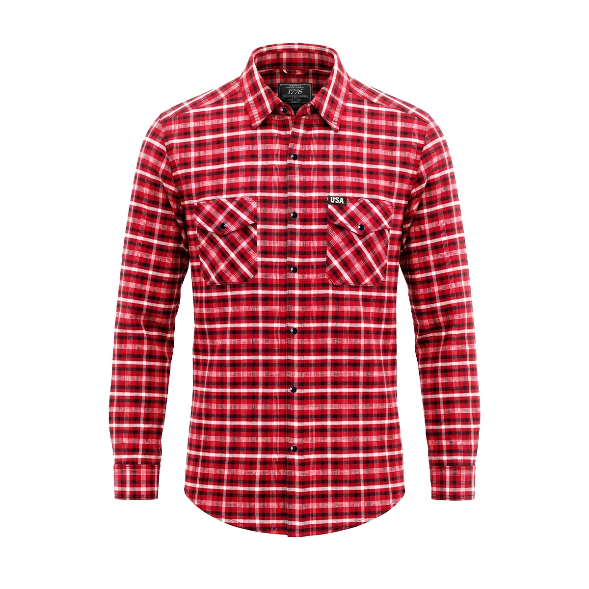 Patriot Ridge - Men's Red Flannel Shirt 250th USA Anniversary