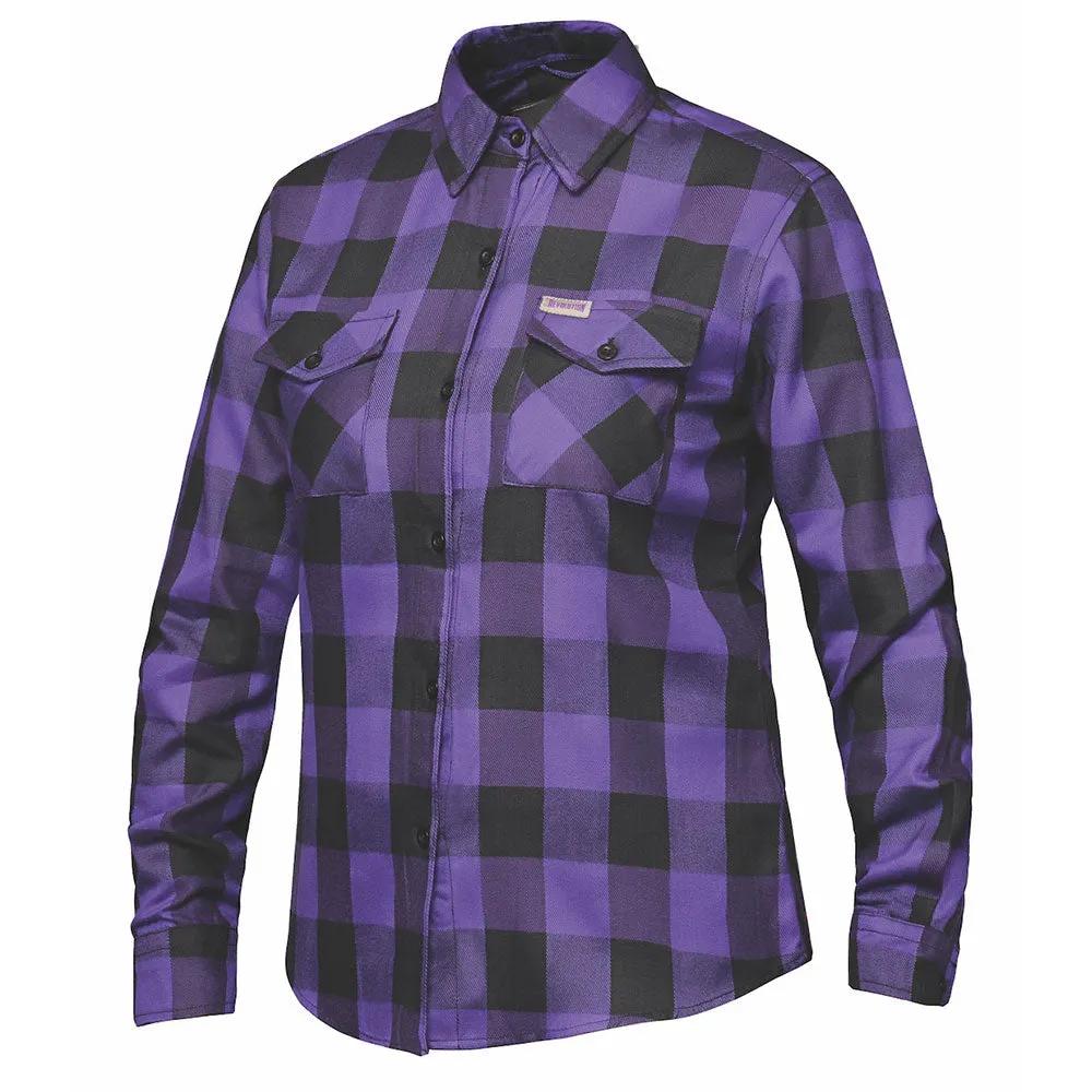 fitted lace wedding dress Ladies Black and Purple Flannel Shirt