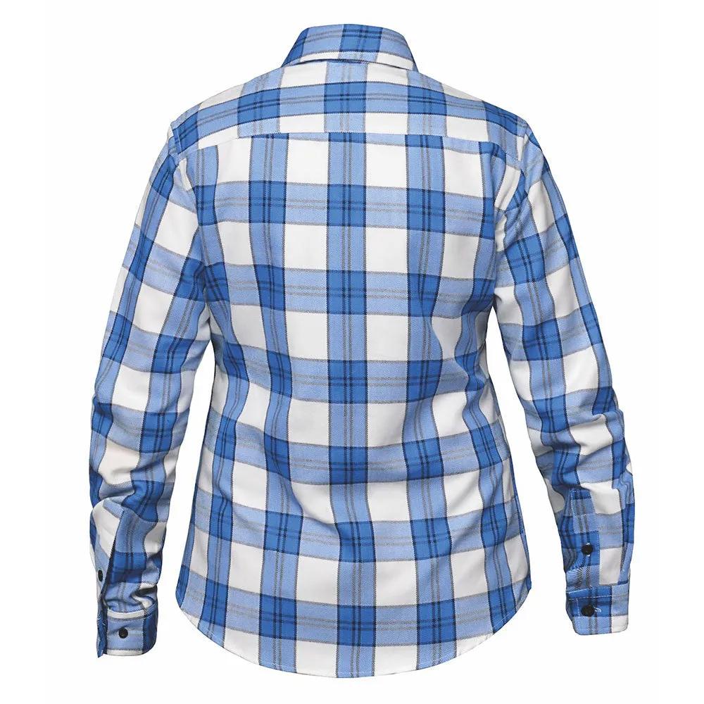 Crafted from high-quality cotton and designed in Pakistan, this shirt features a striking blue and white color scheme that complements its robust construction. Perfect for both casual wear and outdoor activities,