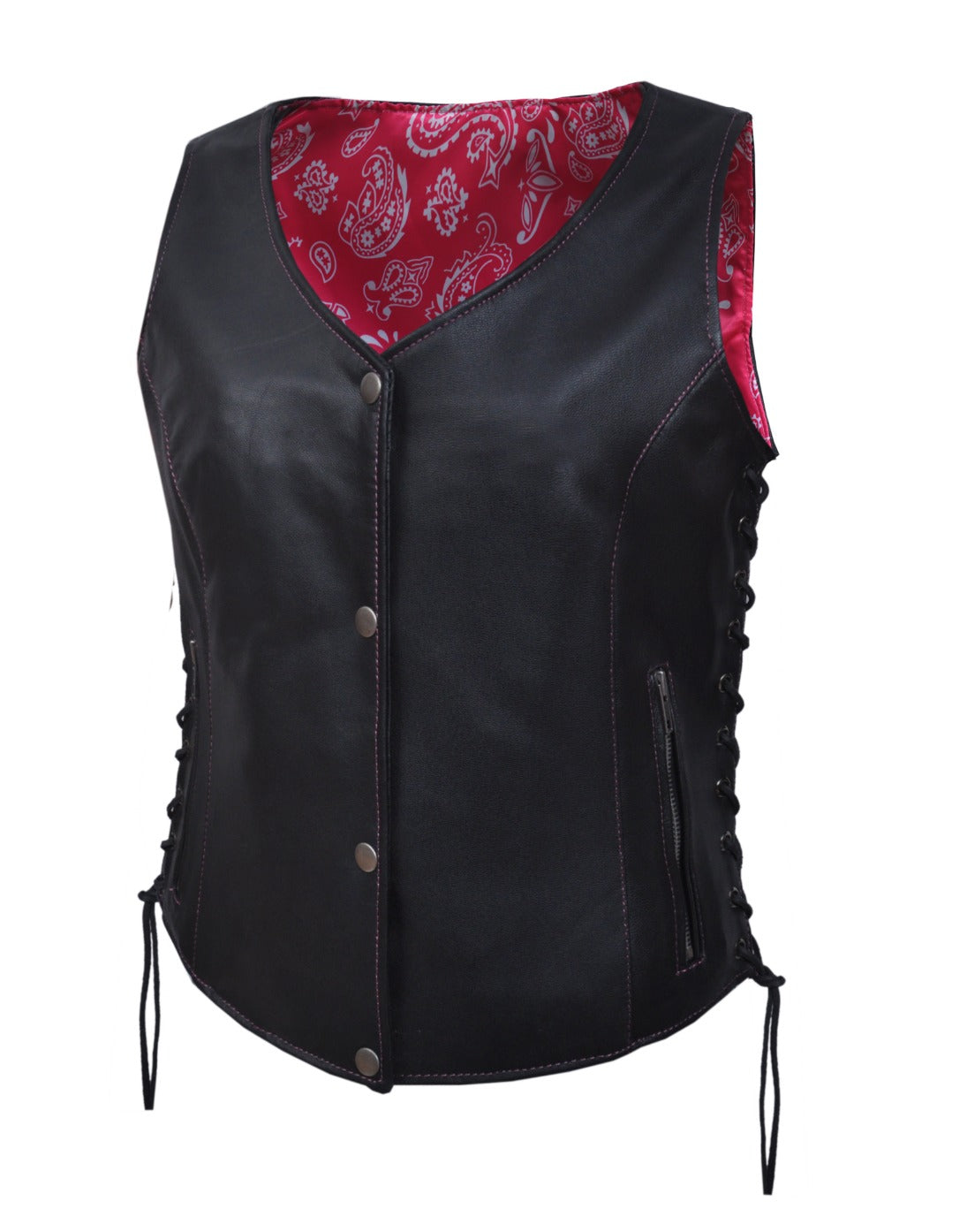 Liberty Cut - Women's Premium Leather Motorcycle Vest