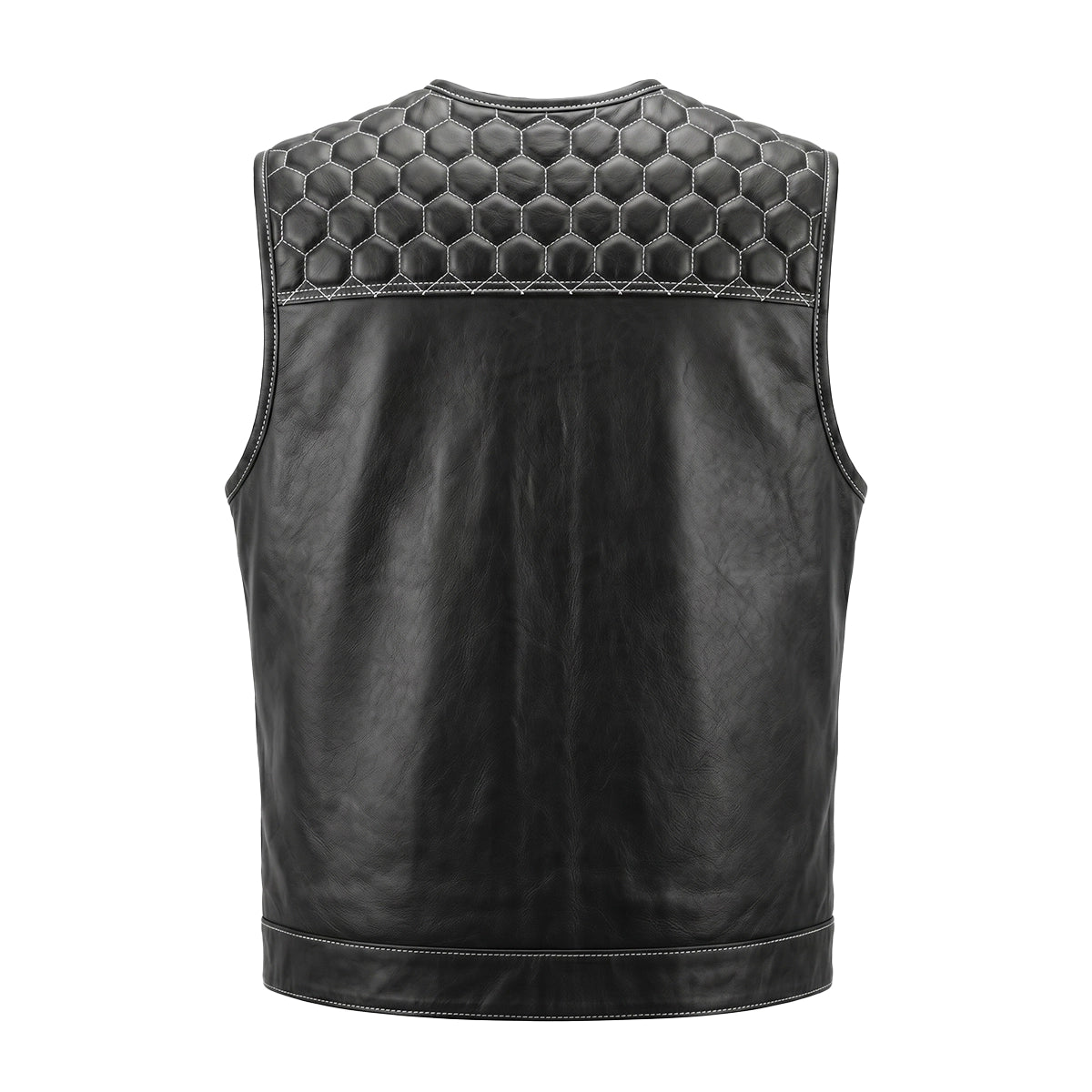 Overdrive - Men's Premium Leather Motorcycle Vest