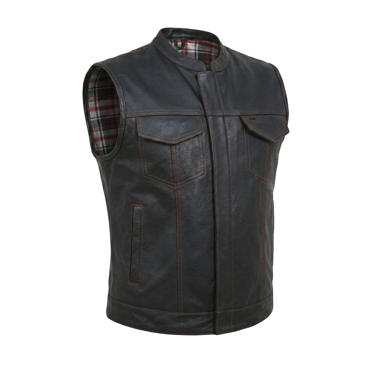 Badlands - Men's Club Style Leather Motorcycle Vest