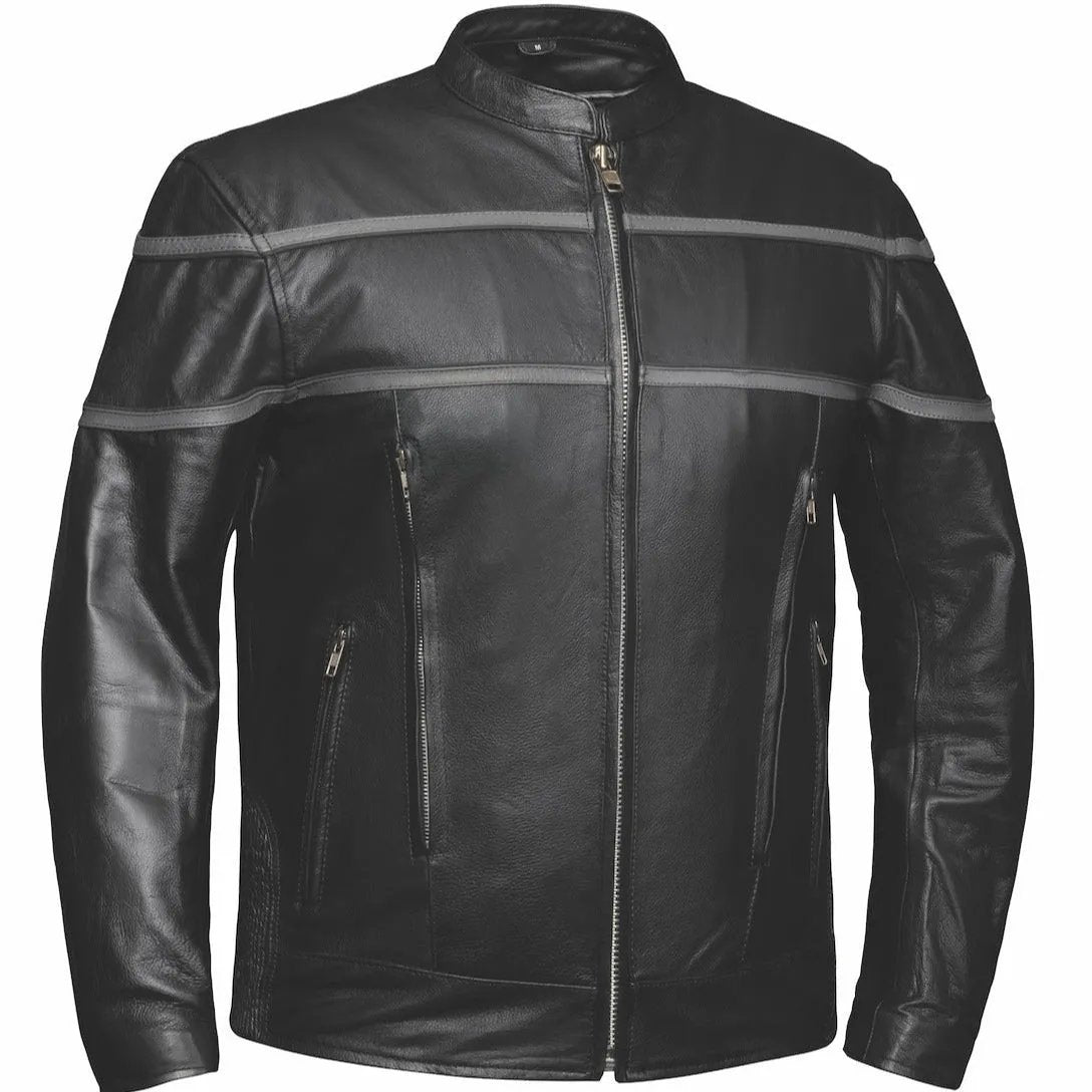 美品 MOTO-VIPER ウインタージャケット サイズL Viper - Men's Premium Leather Motorcycle Jacket