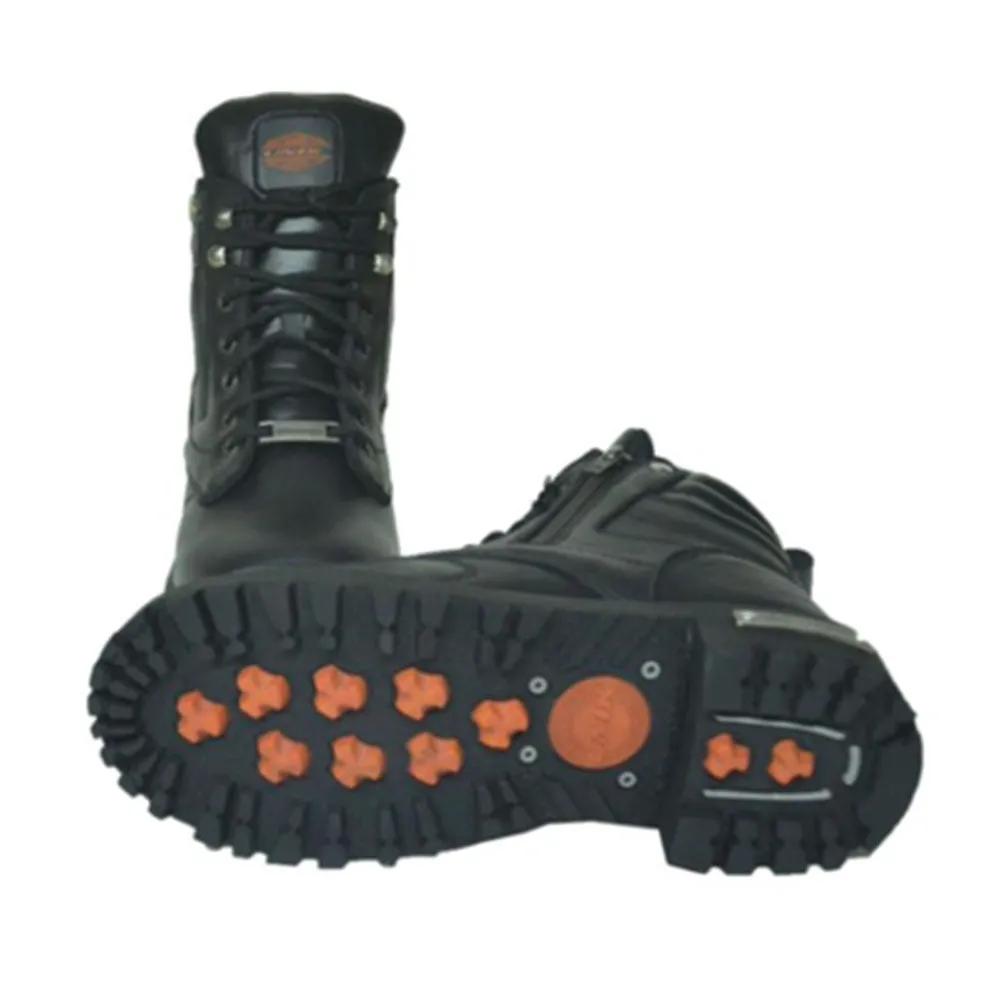 These motorcycle leather boots are crafted for the discerning rider who demands both style and functionality. Built to withstand the rigors of the open road while providing unparalleled comfort, they are a testament to quality craftsmanship and modern design.