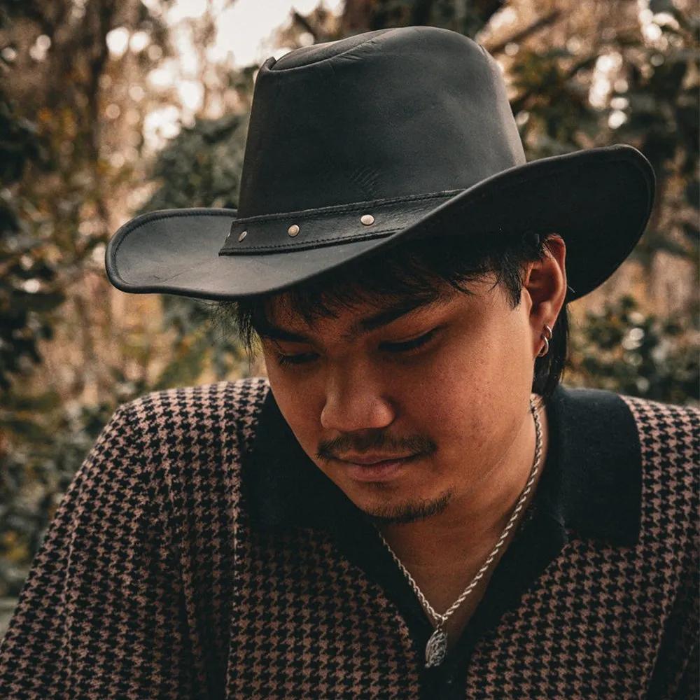 Premium leather cowboy hat