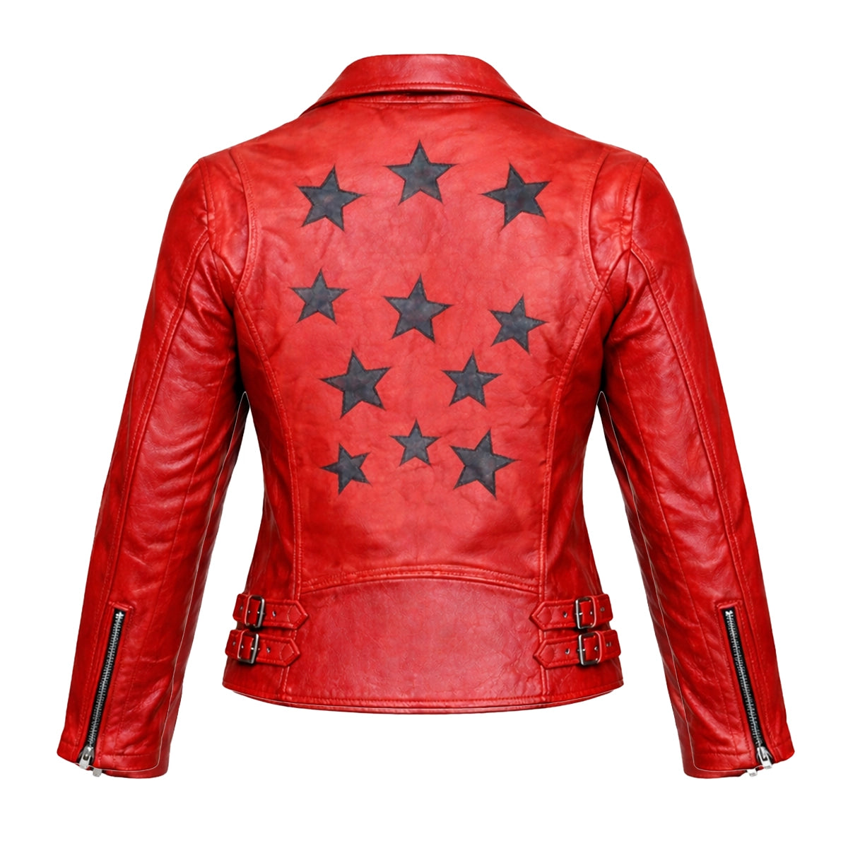 Fire Star - Women's Leather Motorcycle Jacket