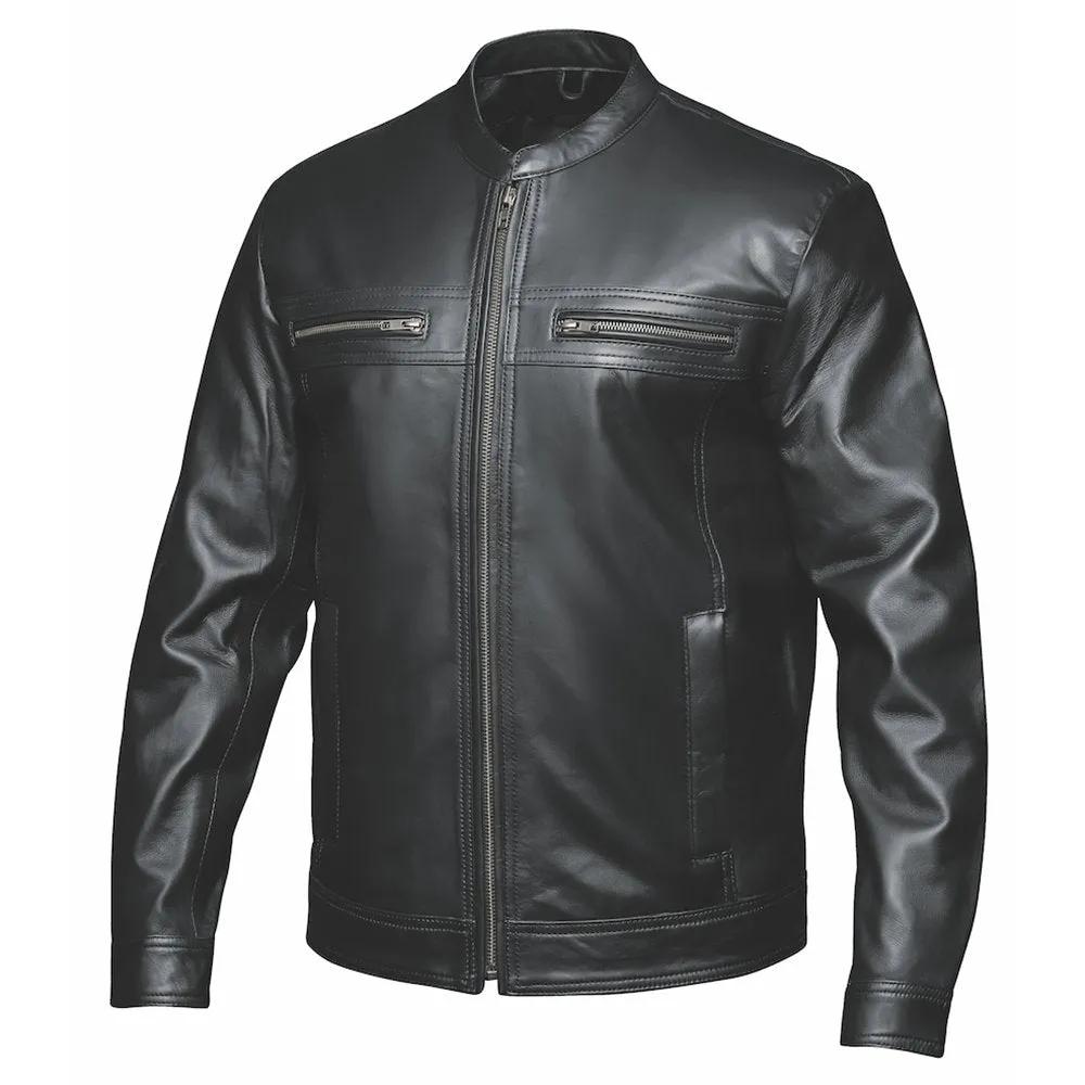 black leather jacket plain stuff