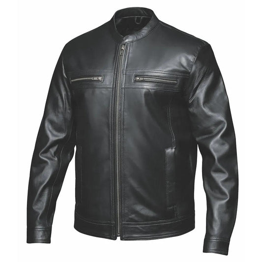 black leather jacket plain stuff