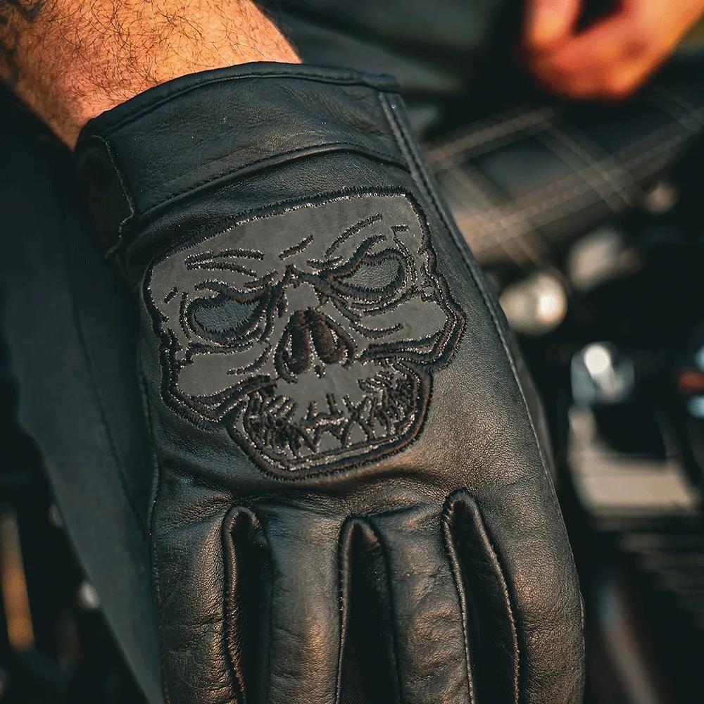 8241.SKULL - Mens Full Finger Gloves - Unik International Inc