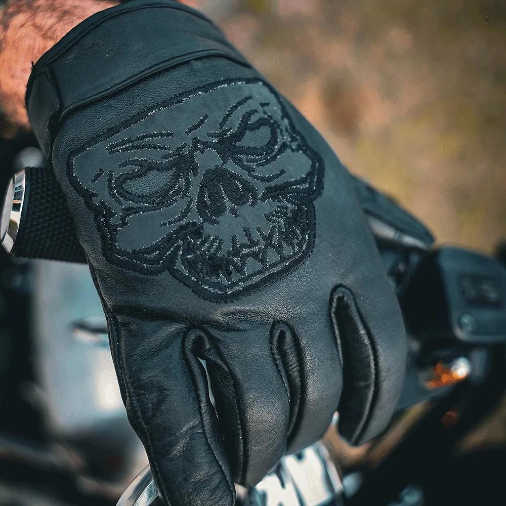 8241.SKULL - Mens Full Finger Gloves - Unik International Inc
