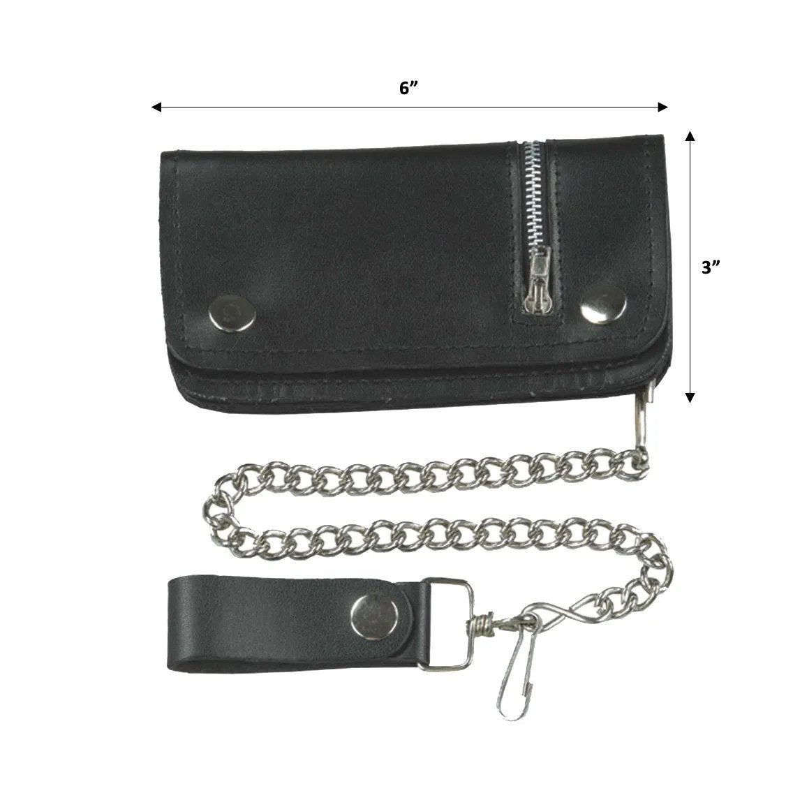 Black Bifold Snap Closure Wallet