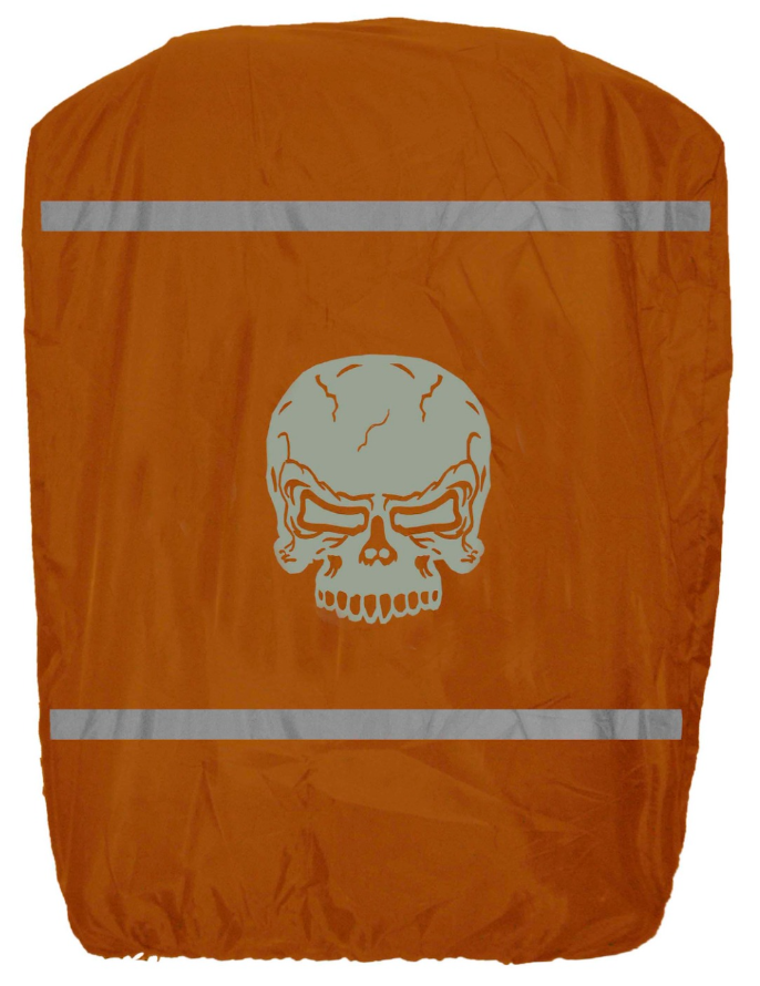 Orange cover with a skull design