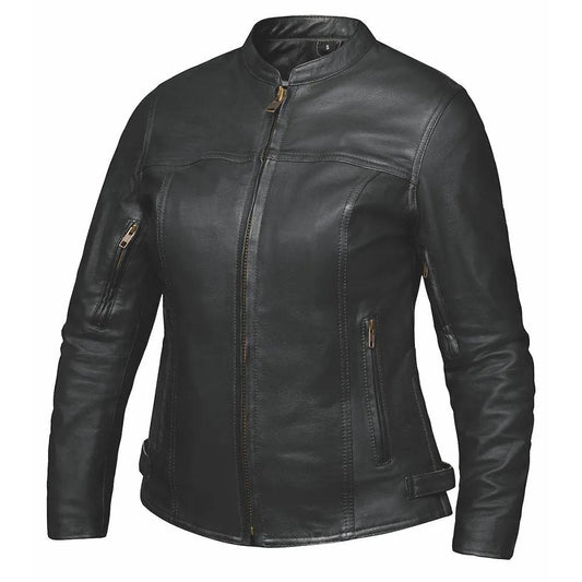 Crafted from goatskin leather in a sleek black color, this jacket combines lightweight construction with functional features, perfect for everyday wear. Step into effortless style and functionality designed to elevate your wardrobe with its lightweight design, practical features, and timeless appeal suitable for various occasions.