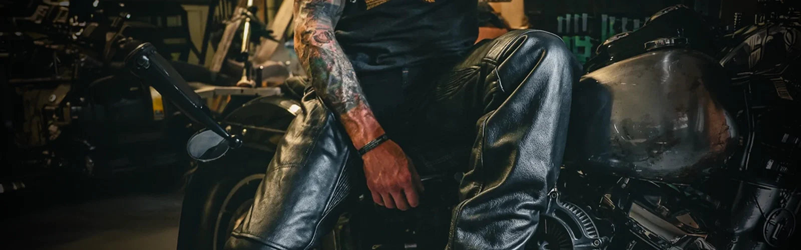 Men's Leather Motorcycle Chaps & Pants