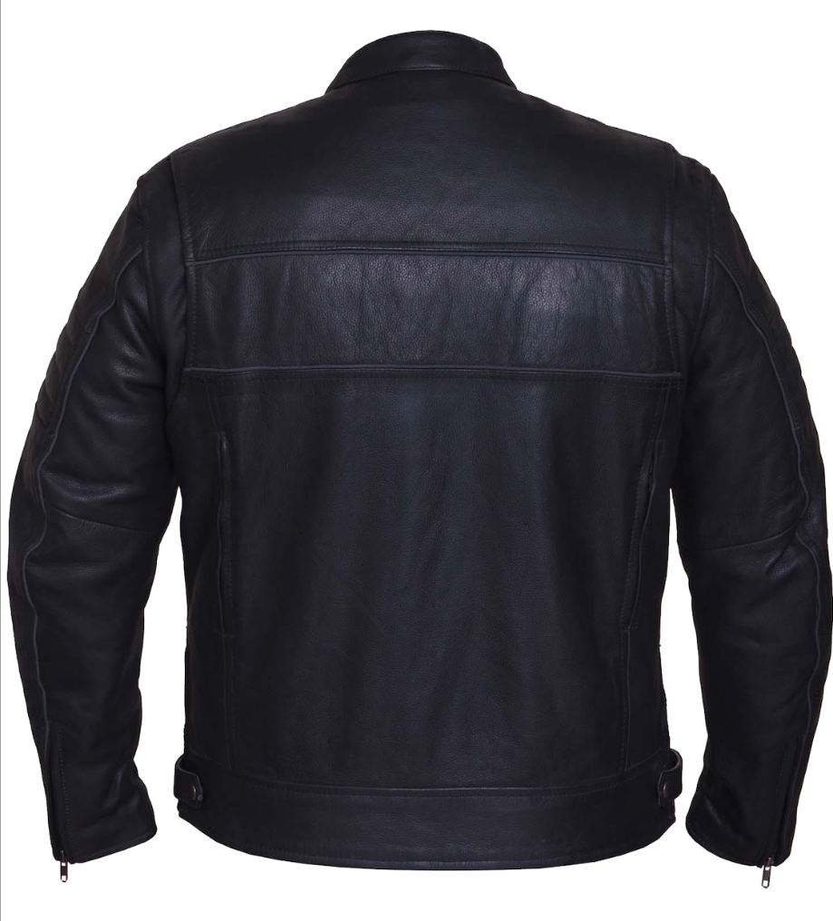 Pioneer - Mens Premium Leather Jacket in black - Unik International Inc