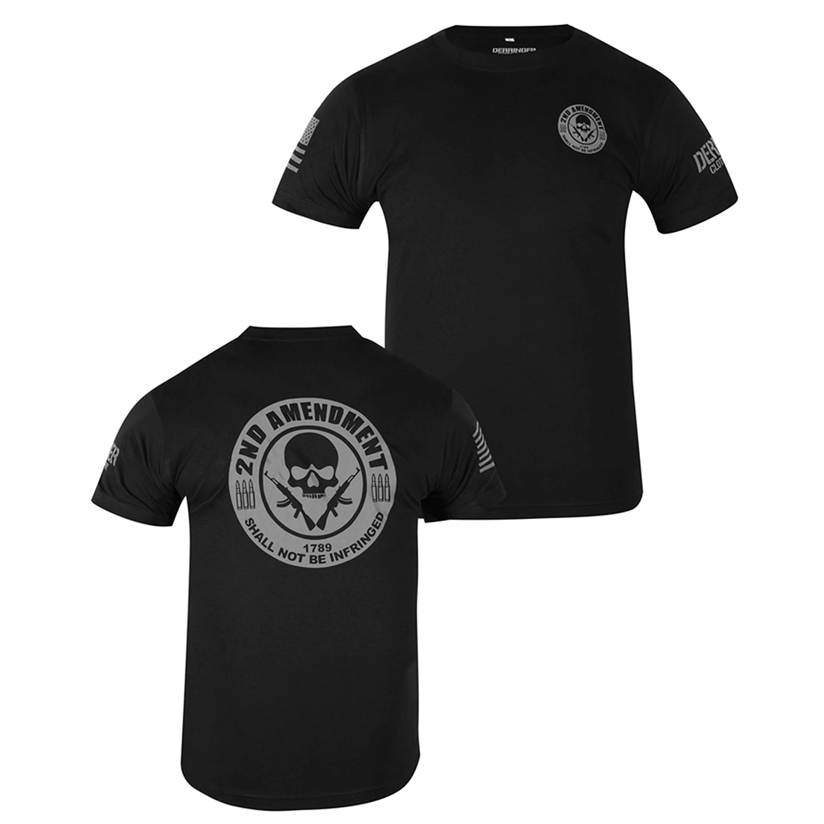 Men's 2nd Amendment Skull Badge T-Shirt