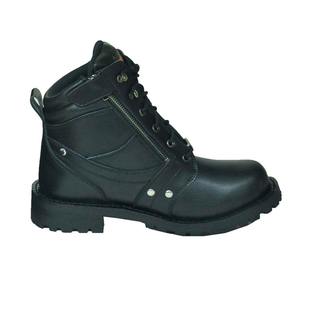 These motorcycle leather boots are crafted for the discerning rider who demands both style and functionality. Built to withstand the rigors of the open road while providing unparalleled comfort, they are a testament to quality craftsmanship and modern design.