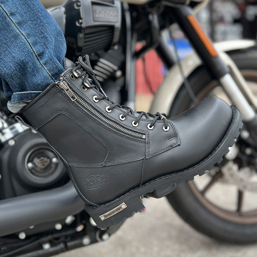 10011.00 - Mens Motorcycle Biker Leather Boots - Unik International Inc