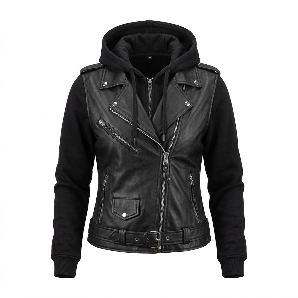 Ladies Premium Black Leather Jacket