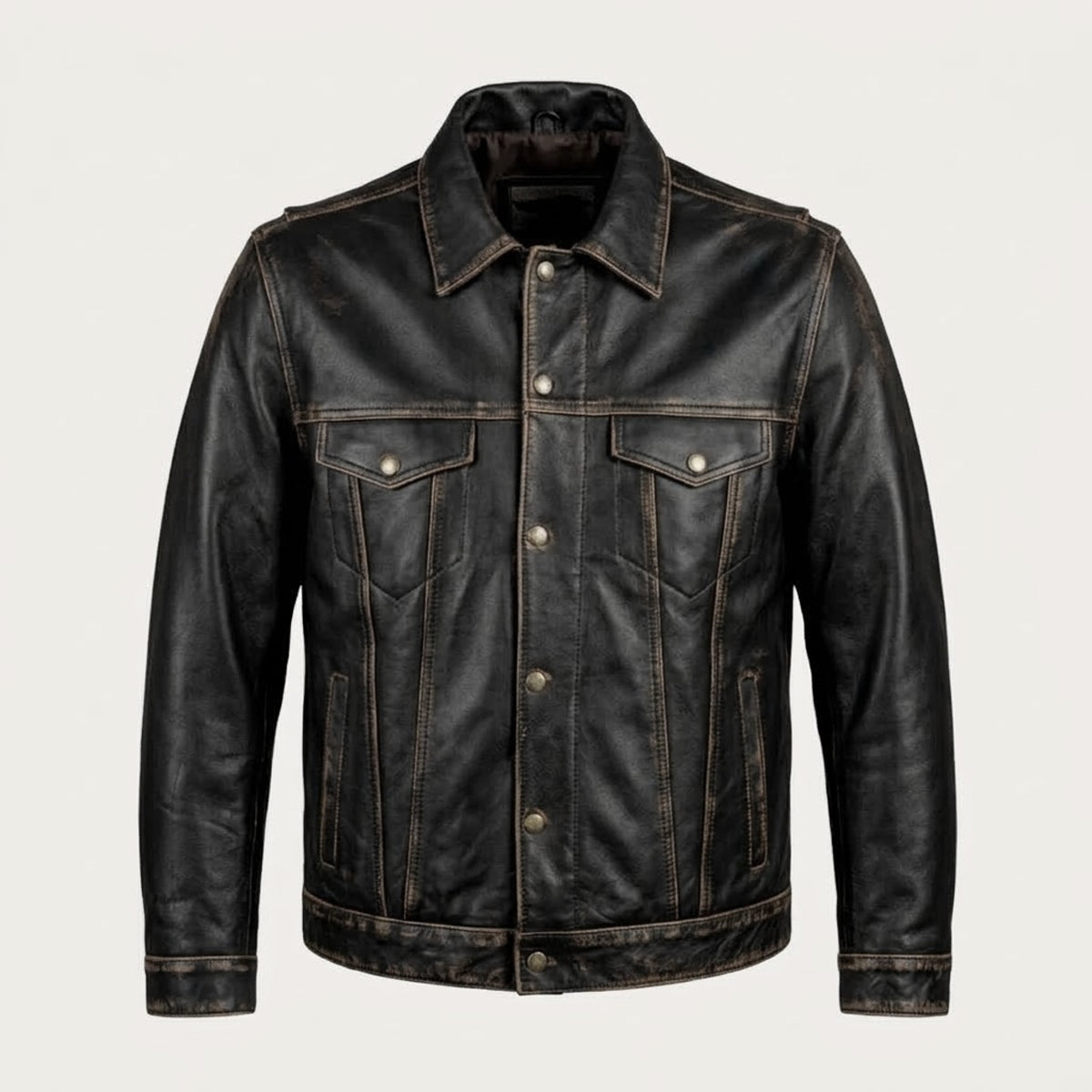 Ranger - Men's Jean Style Leather Motorcycle Jacket