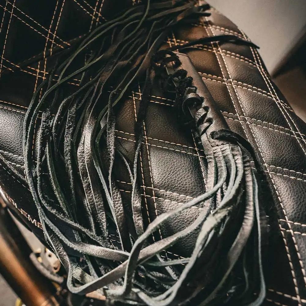 Immerse yourself in the luxury of our leather grips, meticulously crafted from the finest hides to enhance both the aesthetics and handling of your motorcycle.
