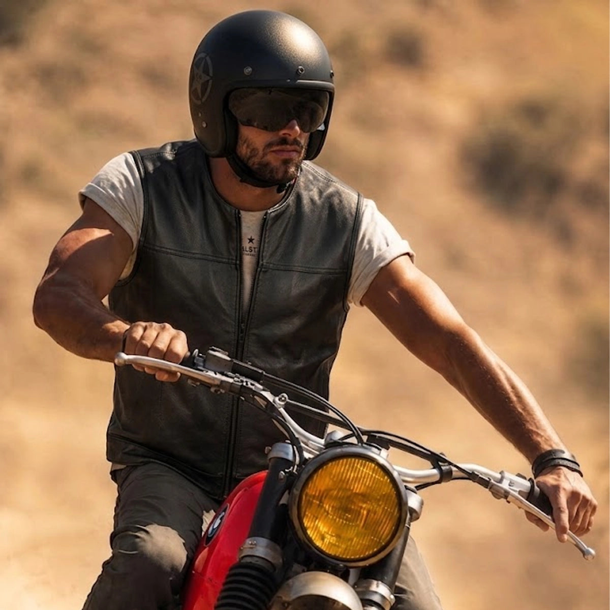 Hardline - Men's Premium Leather Motorcycle Vest