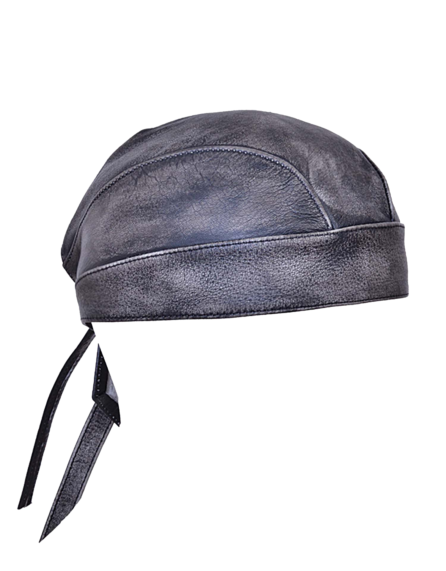 Solid Gray Leather Headwrap