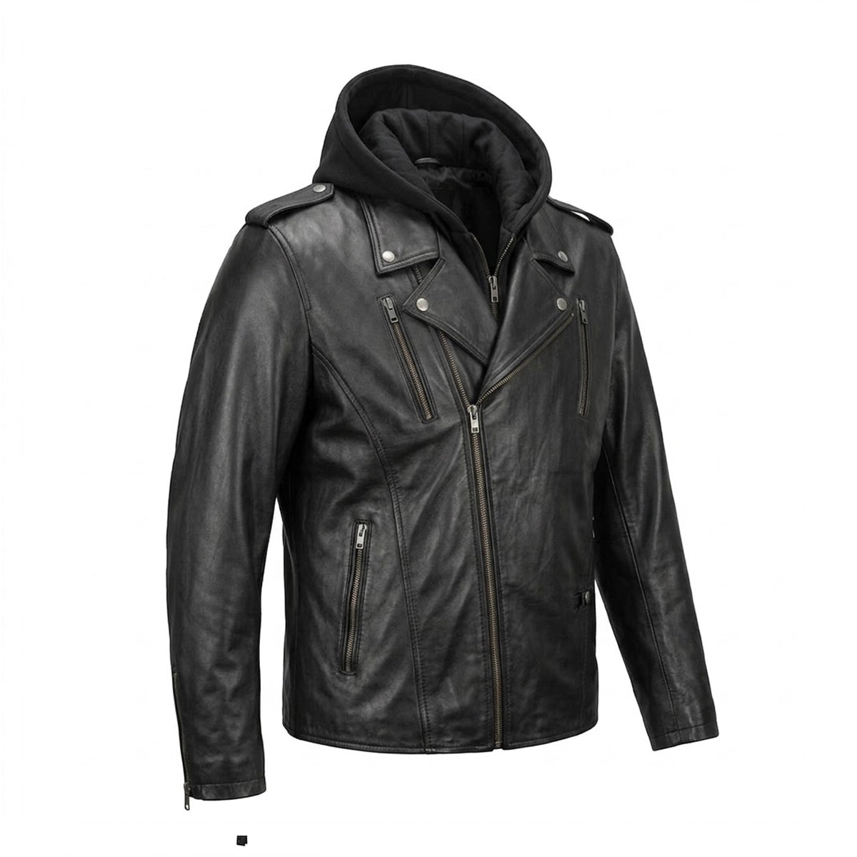 Shadow - Men's Lambskin Leather Motorcycle Jacket