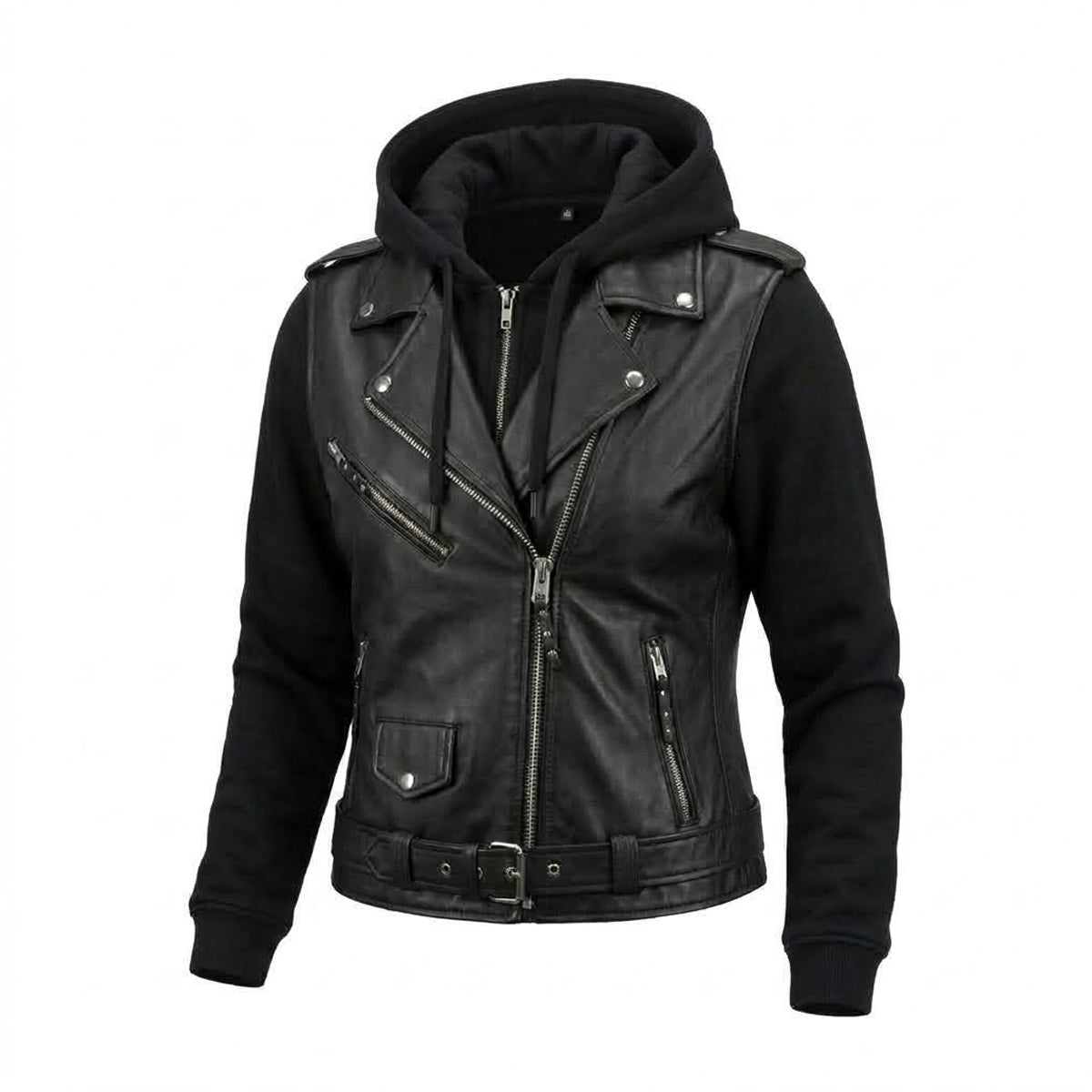 Ladies Premium Black Leather Jacket