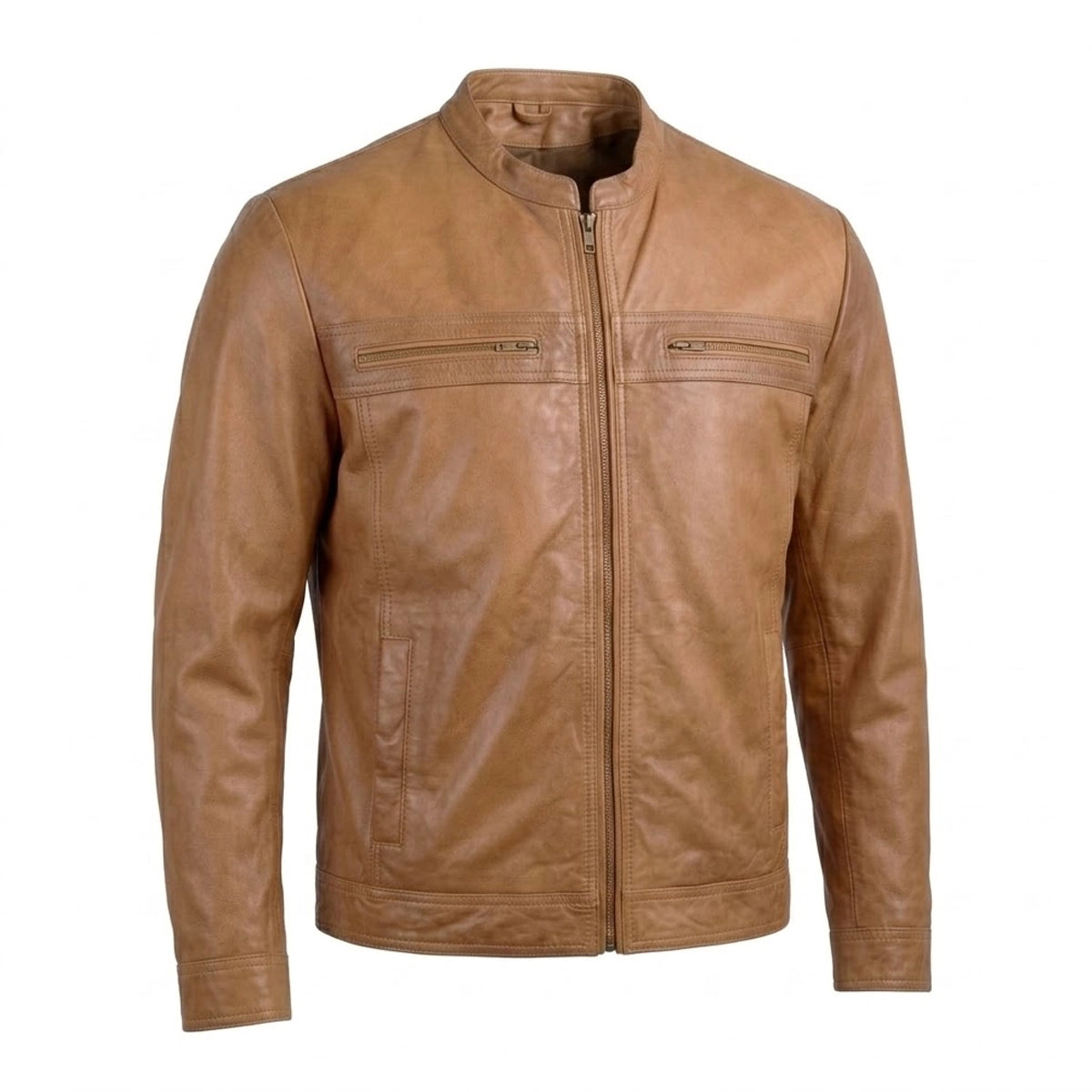 Indiana - Premium Men's Leather Motorcycle Jacket