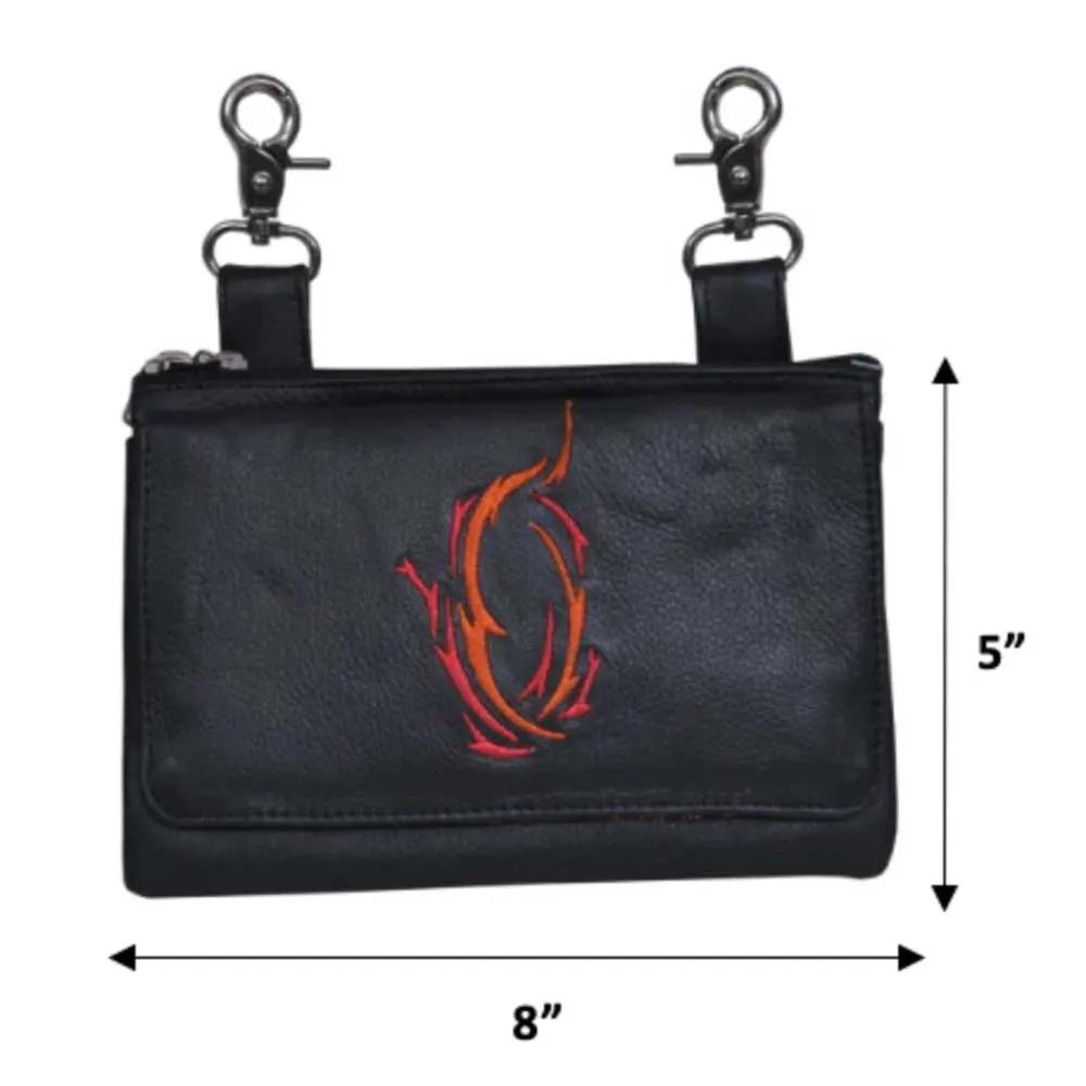 Elevate your riding gear with the Ladies Leather Clip-On Bag from Unik, meticulously crafted from luxurious cowhide leather