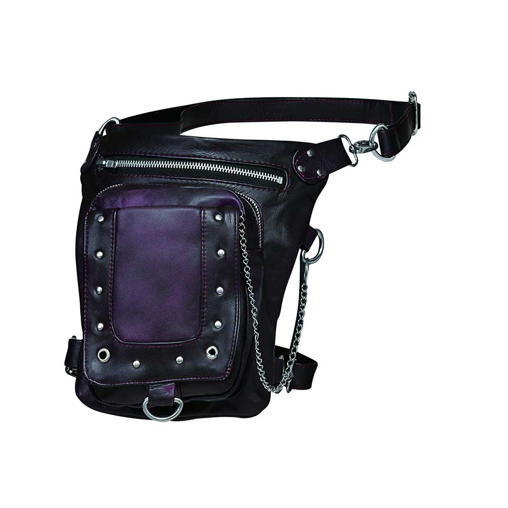 Enhance your motorcycle gear with the Ladies Leather Thigh Bags from Unik, meticulously crafted from high-quality cowhide leather