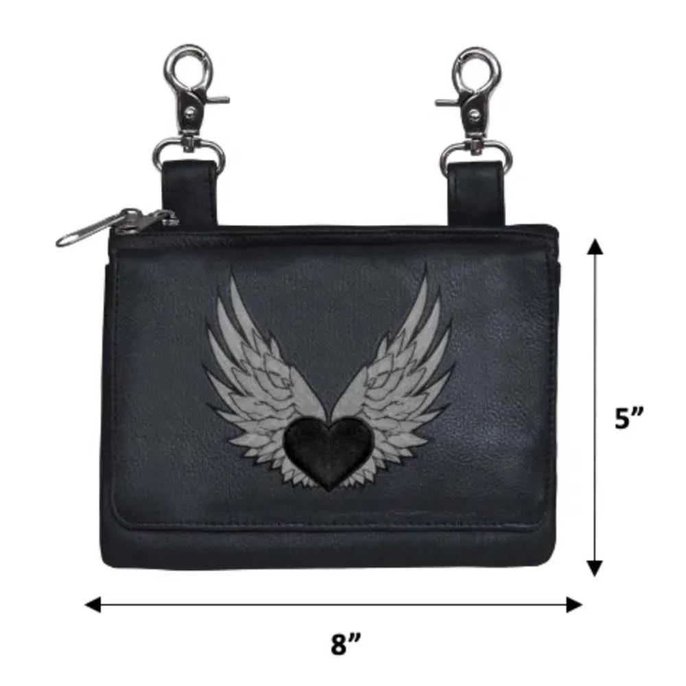 Elevate your riding gear with the Ladies Leather Clip-On Bag from Unik, meticulously crafted from luxurious cowhide leather.