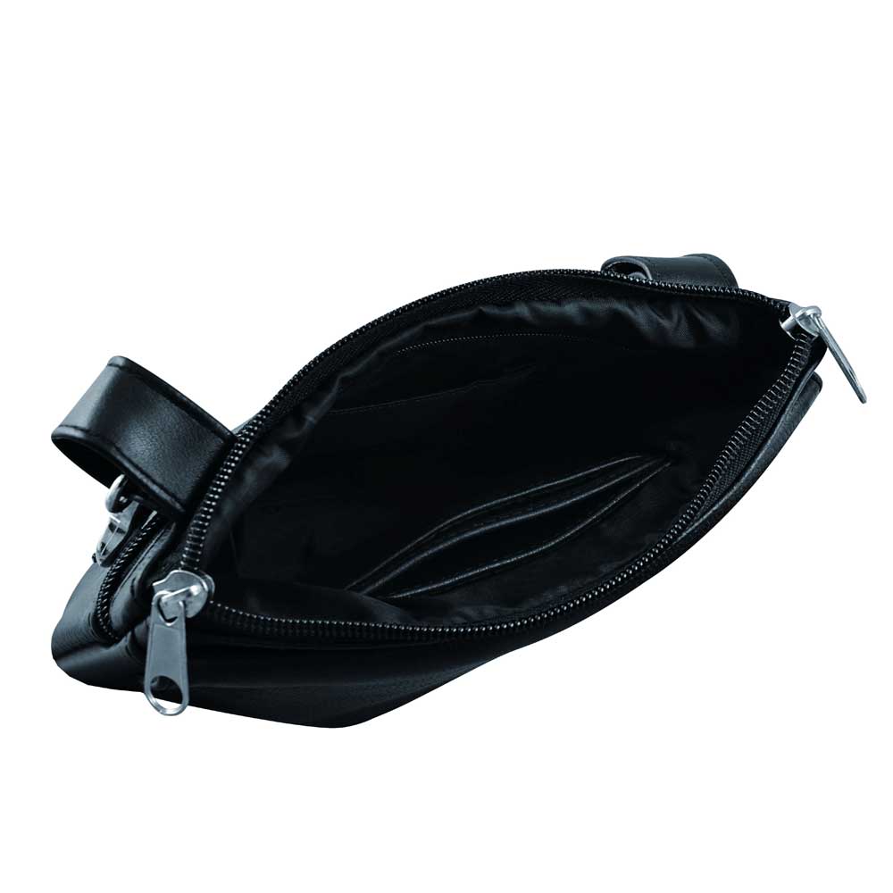 Elevate your riding gear with the Ladies Leather Clip-On Bag from Unik, meticulously crafted from luxurious cowhide leather
