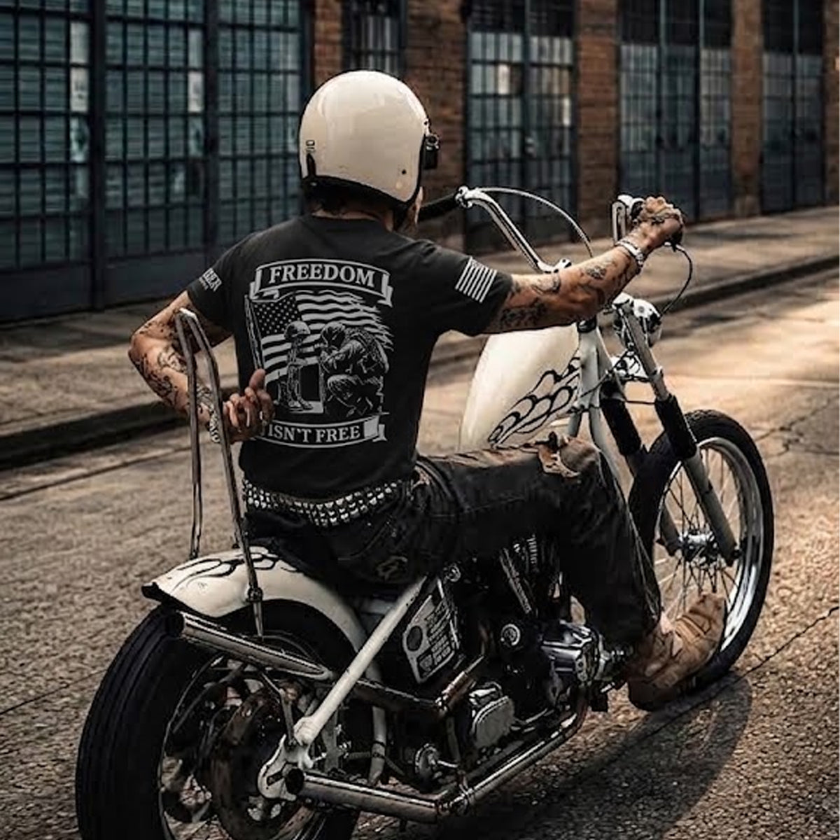 Freedom Isn't Free - Men's Patriot Biker T-Shirt