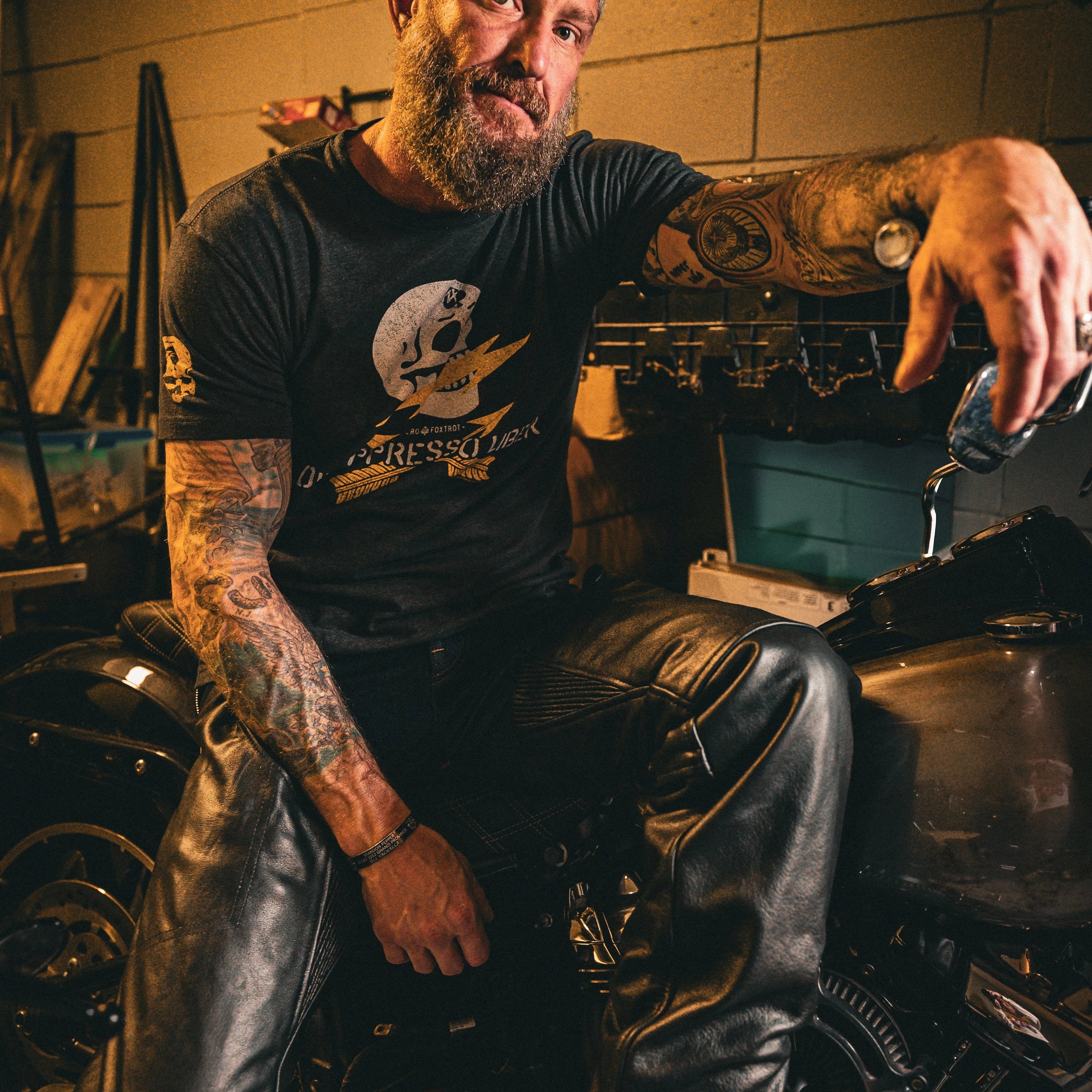 Unik Premium leather chaps designed for durability and style. With reinforced stitching, silver hardware, and an adjustable fit, these chaps are ideal for bikers