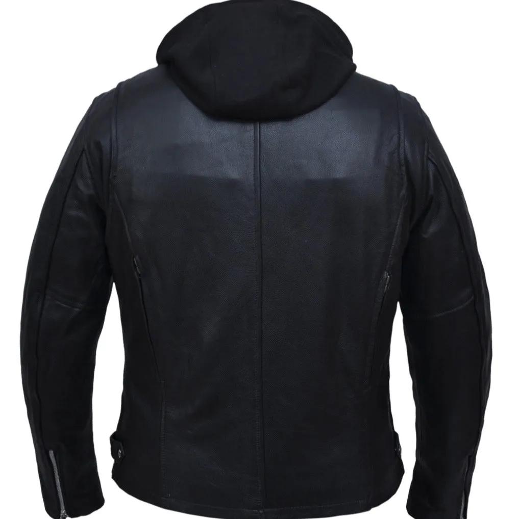 Crafted from luxurious cowhide leather and designed in a sleek black hue, this jacket offers a perfect blend of comfort, durability, and contemporary design.