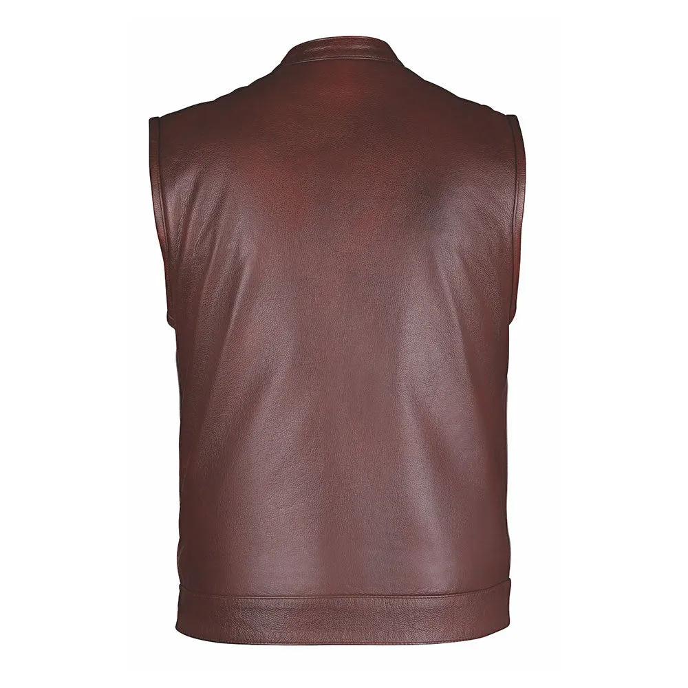 Elevate your wardrobe with the Men's Red Club Vest by Unik Premium—a perfect blend of bold style and practical features. Made from high-quality buffalo leather, this striking vest is designed for both functionality and flair.