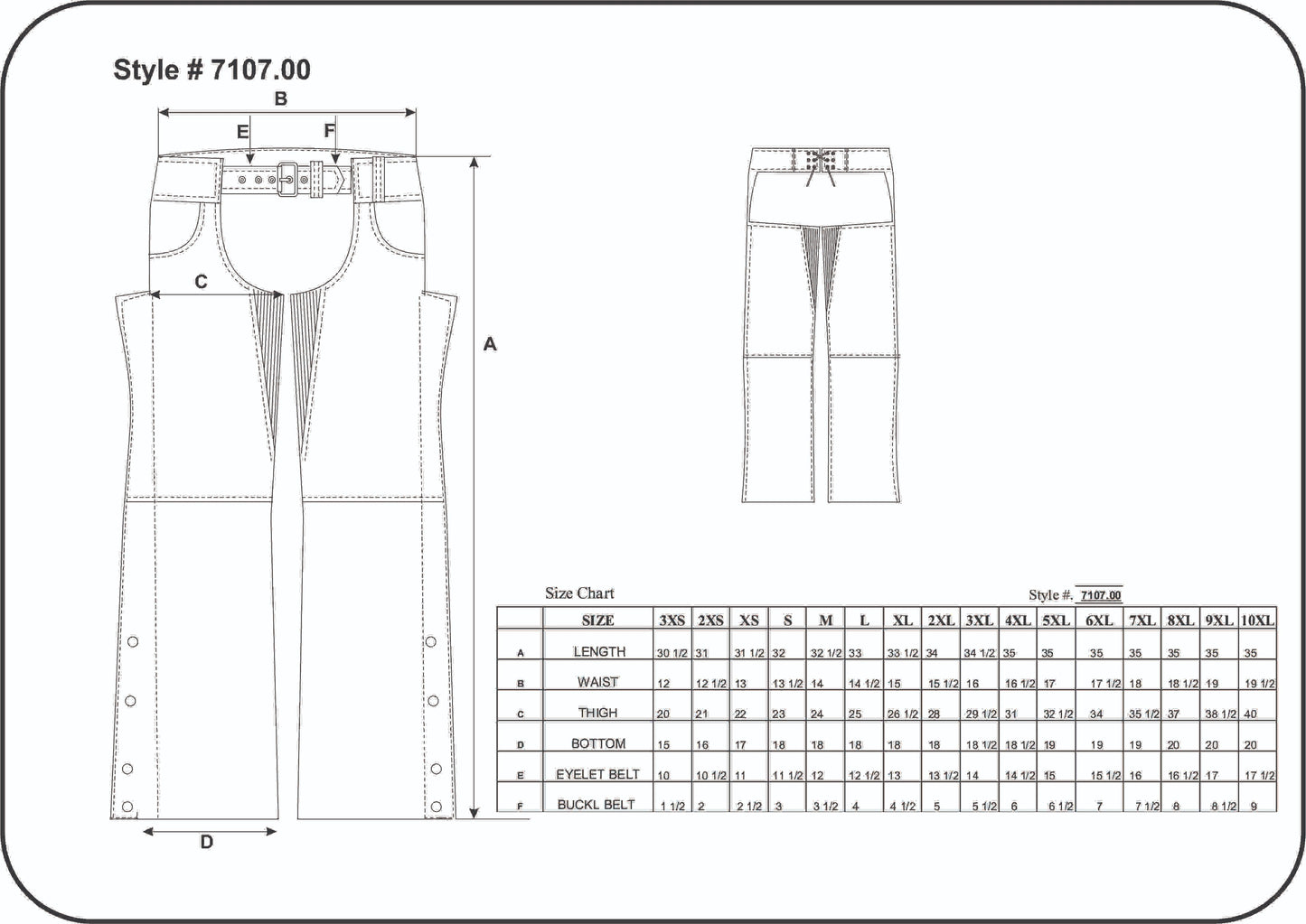 Unik Premium leather chaps designed for durability and style. With reinforced stitching, silver hardware, and an adjustable fit, these chaps are ideal for bikers. Made in Pakistan.