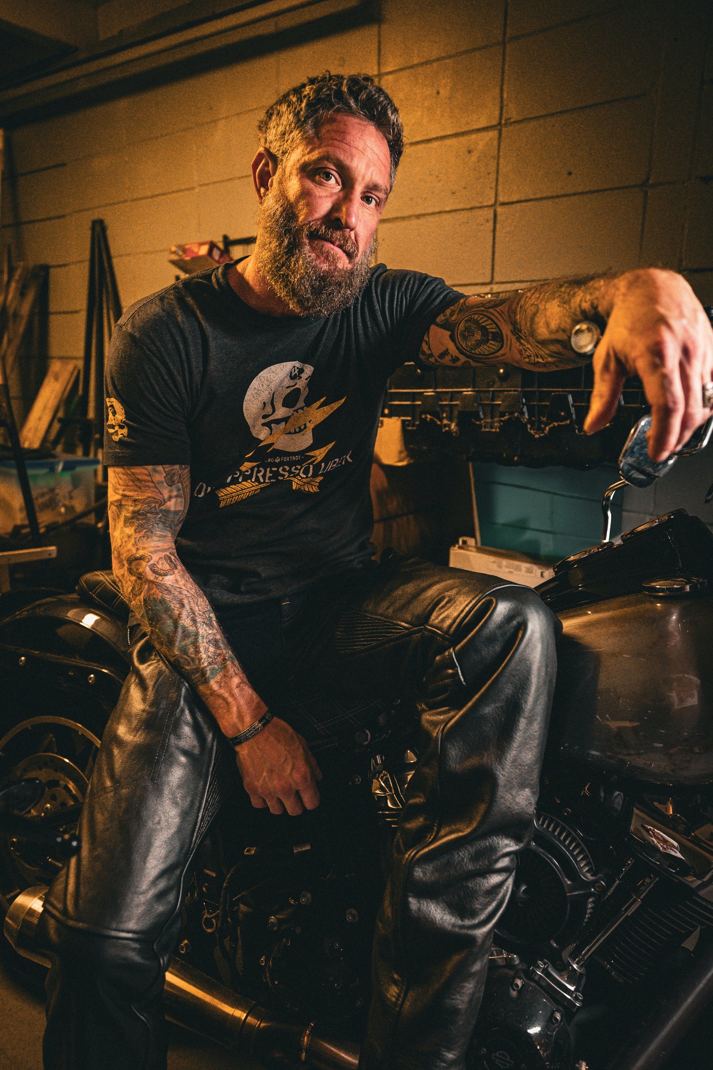 Unik Premium leather chaps designed for durability and style. With reinforced stitching, silver hardware, and an adjustable fit, these chaps are ideal for bikers