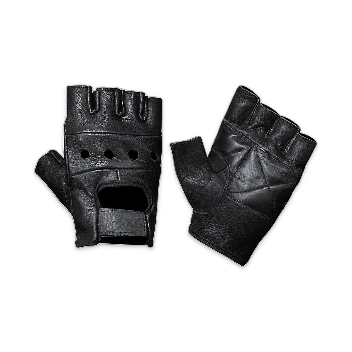 AI-Enhanced v1 — 1200.AO - Mens Fingerless Leather Gloves
