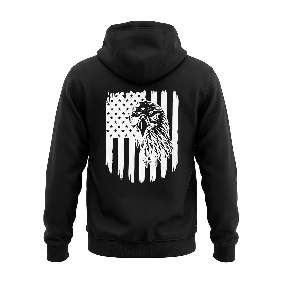 Ridgeline Men's Eagle American Flag Motorcycle Hoodie