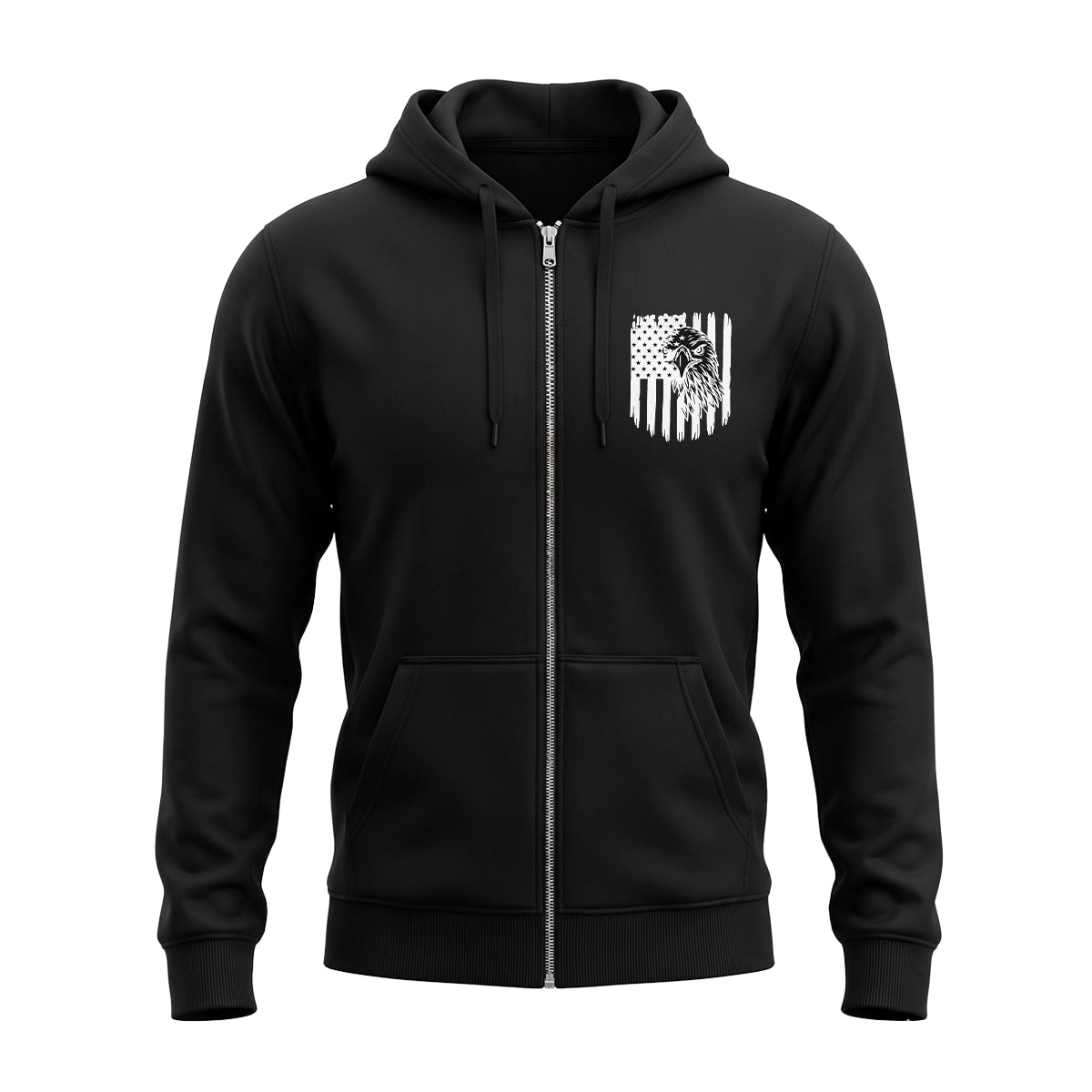 Ridgeline Men's Eagle American Flag Motorcycle Hoodie
